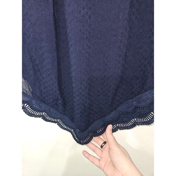 Kori America Blue Long Sleeve Peasant Top Off the Shoulder Womens Sz Small Boho - Picture 3 of 7